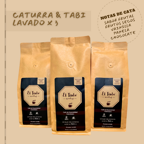 Café El Tinto Lavado 500 g x 3